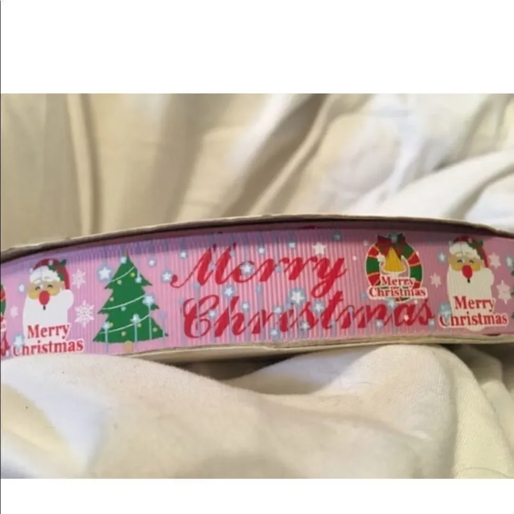 7/8'' grosgrain Ribbon NEW 5 yards Merry Christmas
